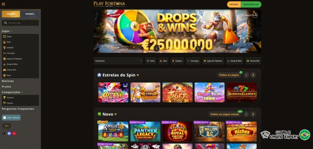 Design e usabilidade do PlayFortuna