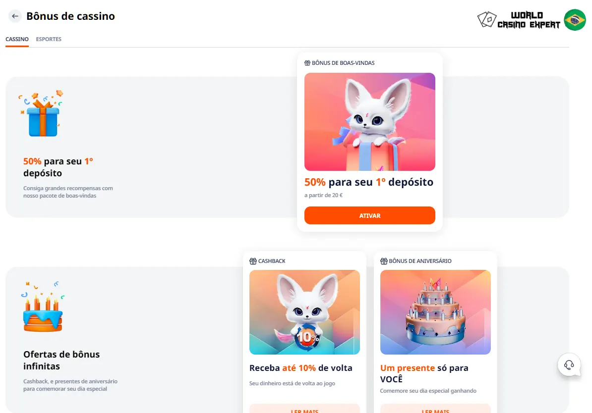 Bônus e Promoções do Monro Casino