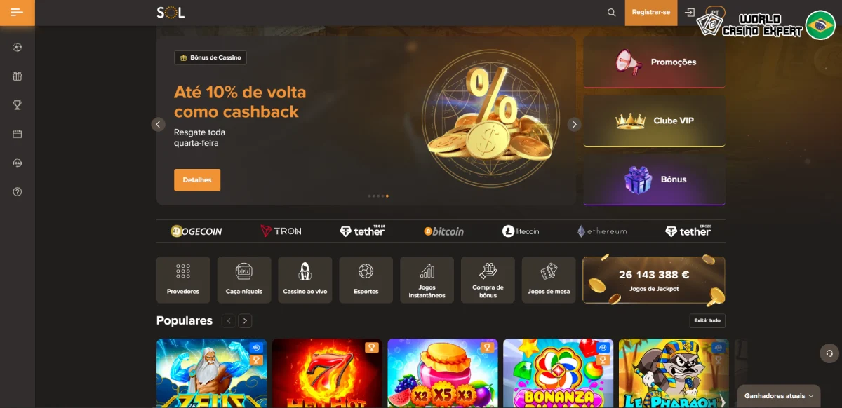 Revisão SOL Casino no Brasil
