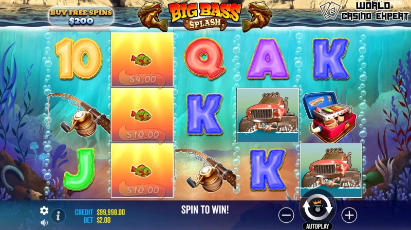 Gráficos do Big Bass Splash